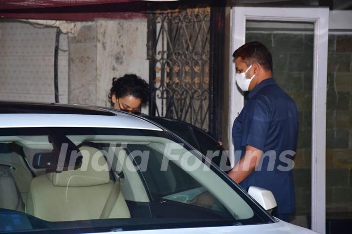 Kangana Ranaut spotted at pilates in Santacruz