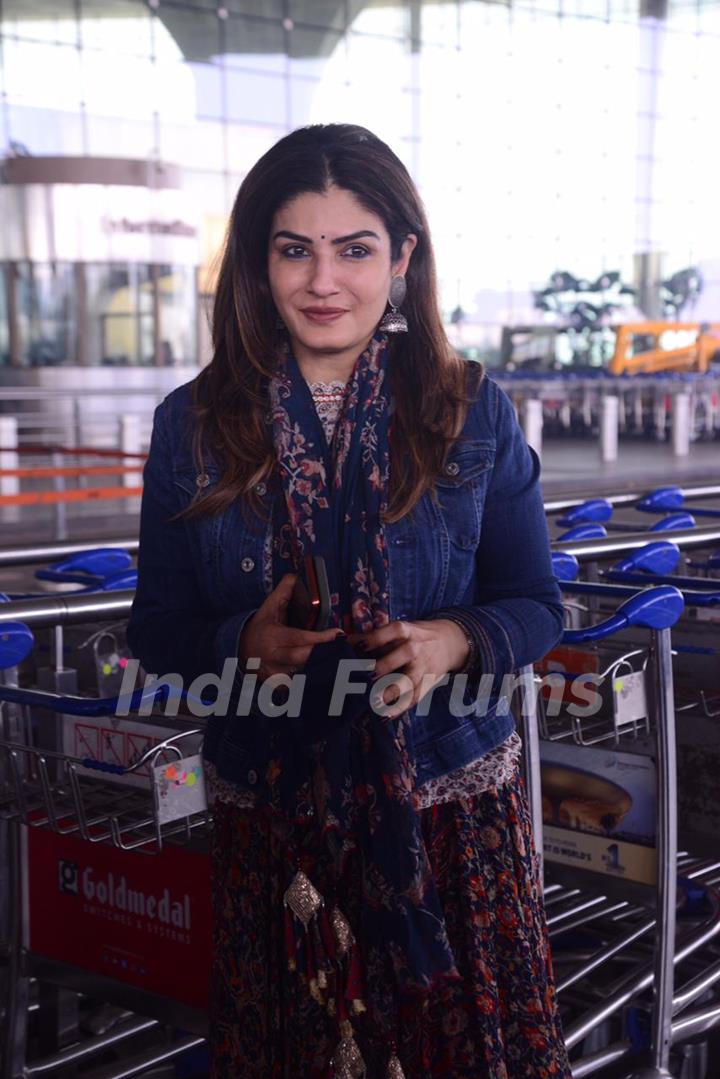 Raveena Tandon spotted at airport