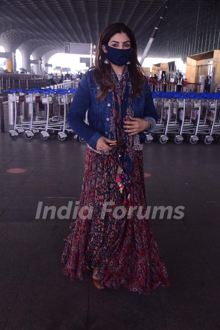 Raveena Tandon spotted at airport