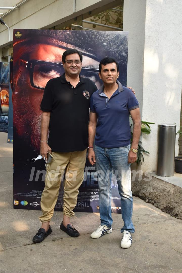 Rumi Jaffery and Anand Pandit at Chehre Trailer preview in Juhu, Mumbai