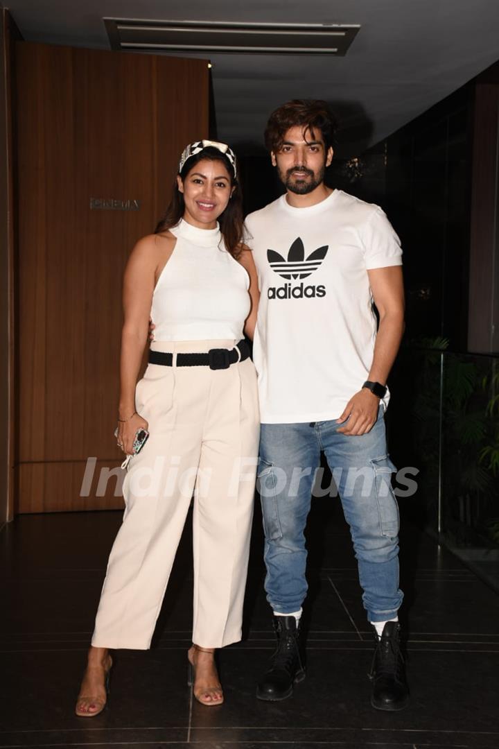 Gurmeet Choudhary and Debina Choudhary at the special screening of 'The Wife'