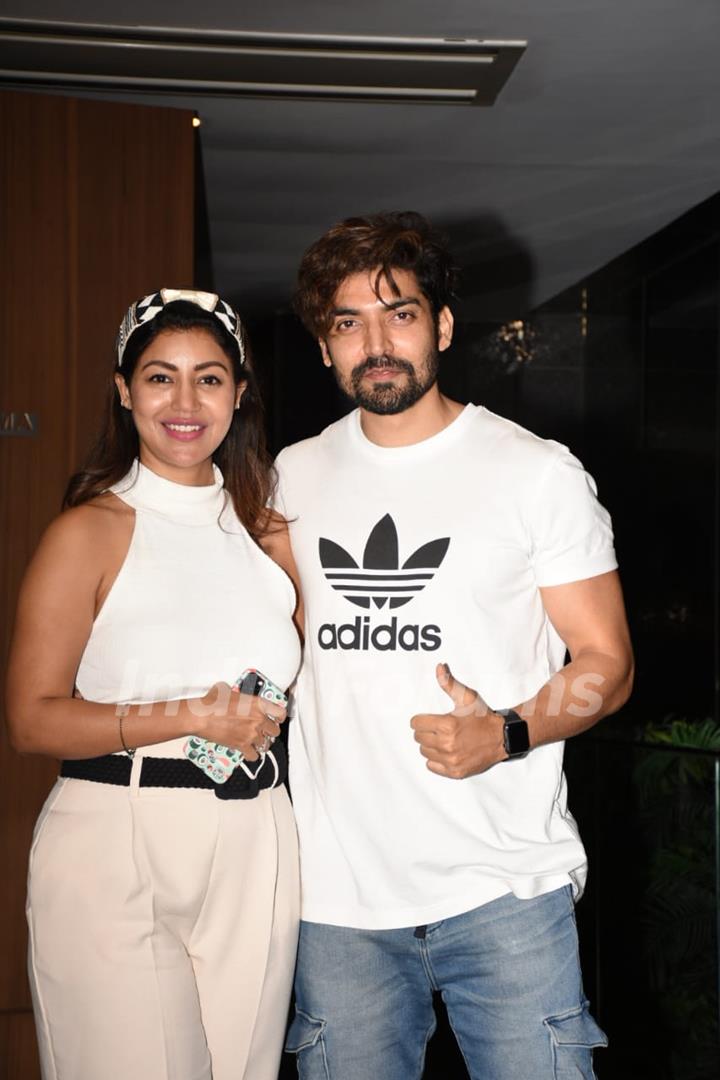 Gurmeet Choudhary and Debina Choudhary at the special screening of 'The Wife'