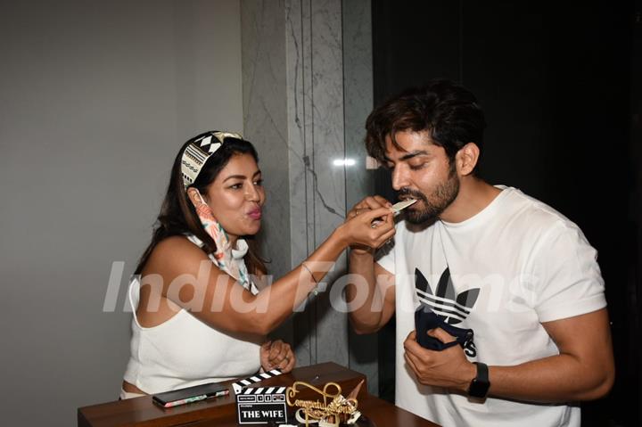 Gurmeet Choudhary and Debina Choudhary at the special screening of 'The Wife'