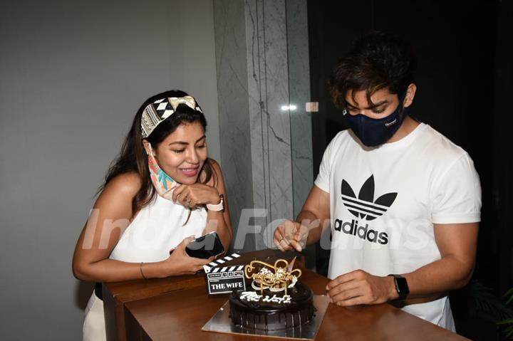 Gurmeet Choudhary and Debina Choudhary at the special screening of 'The Wife'