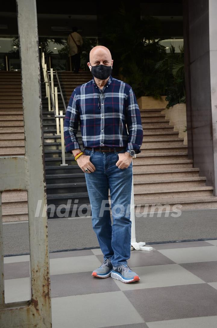 Anupam Kher snapped at NM college, Mumbai!