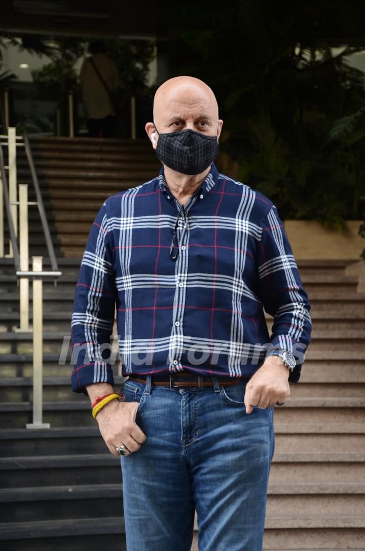 Anupam Kher snapped at NM college, Mumbai!