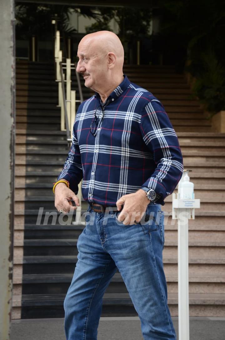 Anupam Kher snapped at NM college, Mumbai!