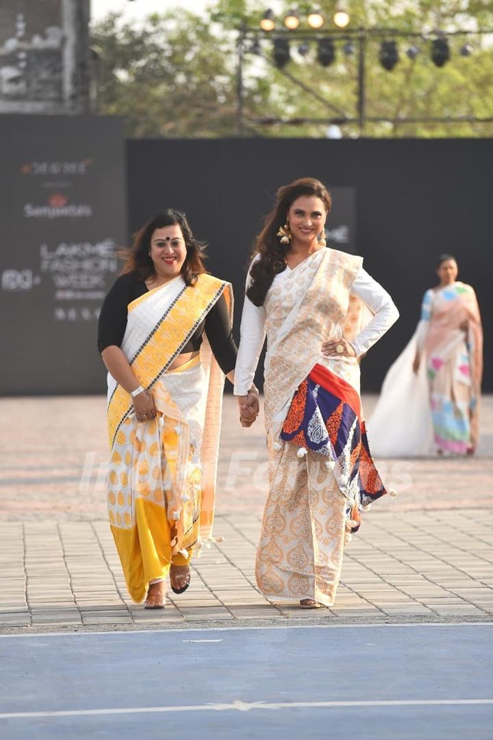 Lara Dutta at Lakme Fashion Week 2021