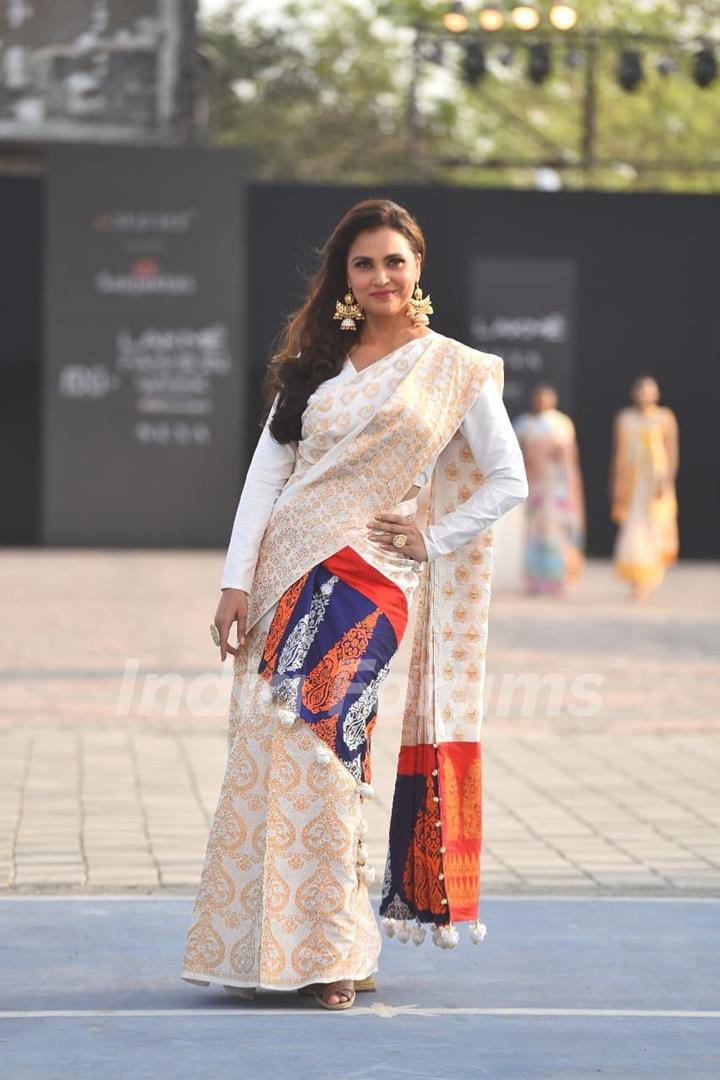 Lara Dutta at Lakme Fashion Week 2021