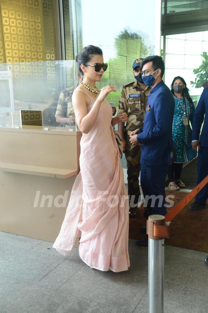 Kangana Ranaut snapped at airport