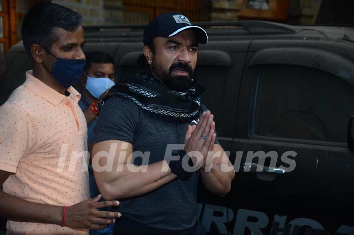 Actor Ajaz Khan for medical examination after his arrest in drug case, Mumbai