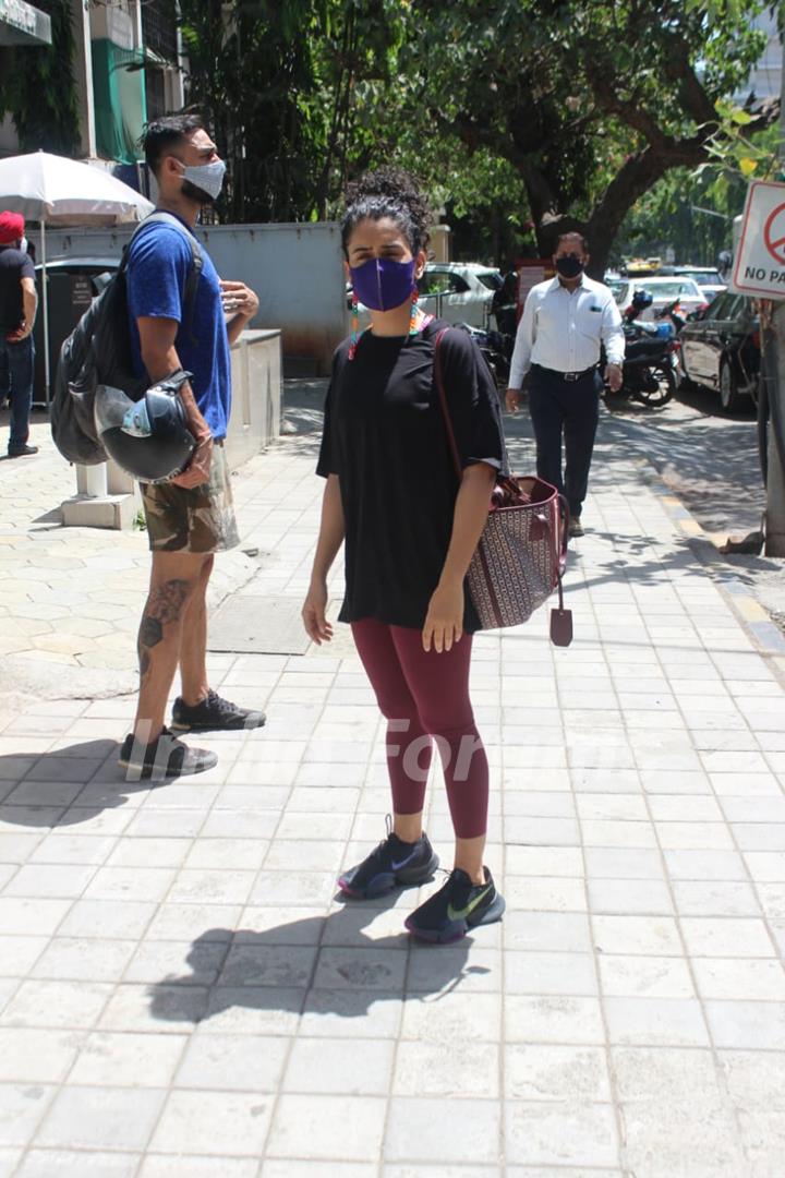 Sanya Malhotra snapped in Bandra