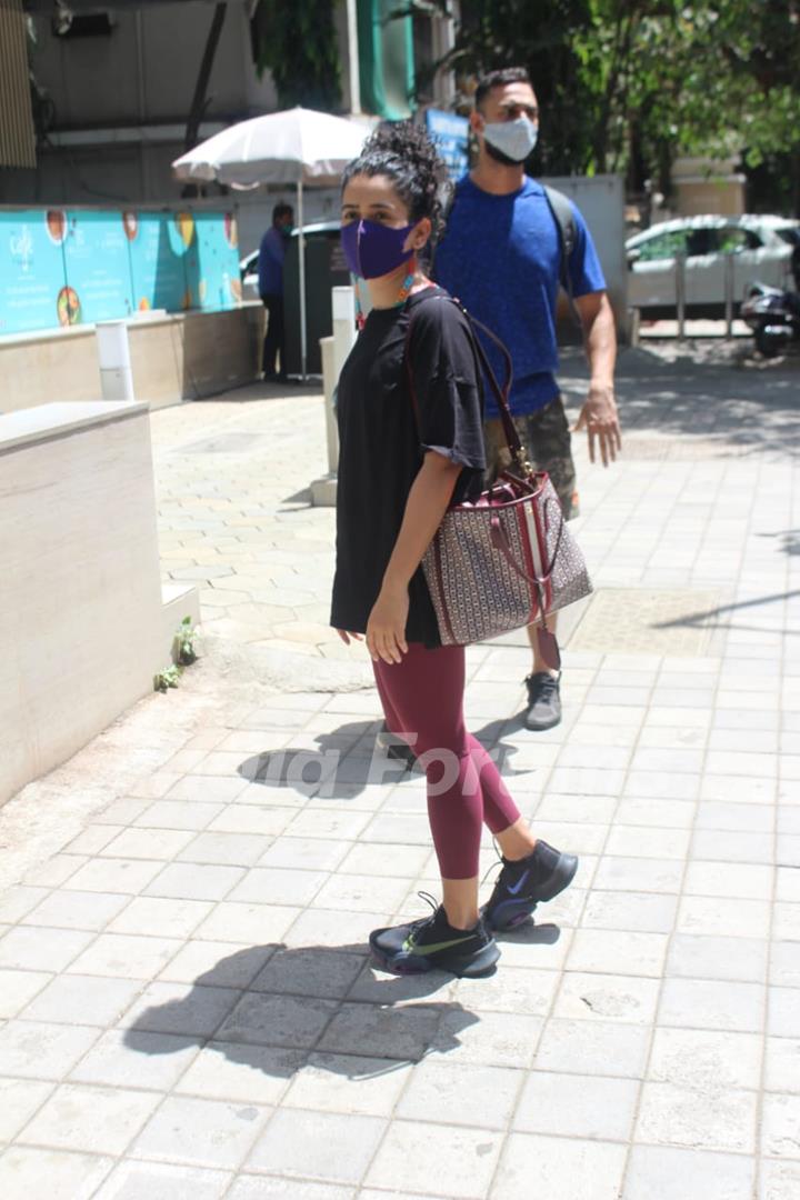 Sanya Malhotra snapped in Bandra