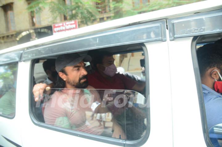 Ajaz Khan escorted to the court by NCB officers