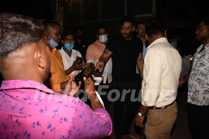 Ajay Devgn arrives for his birthday celebrations