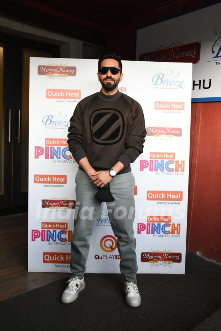 Ayushmann Khurrana at sets of Arbaaz Khan's talk show Pinch