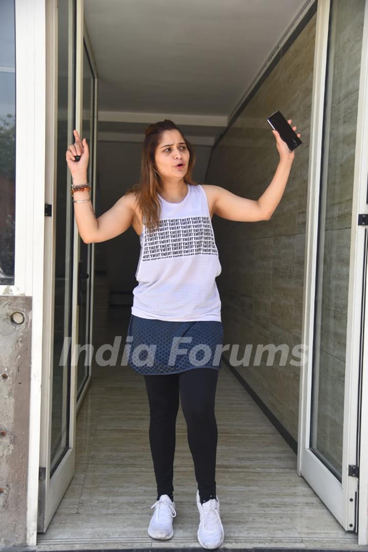 Aarti Singh snapped at gym in Andheri