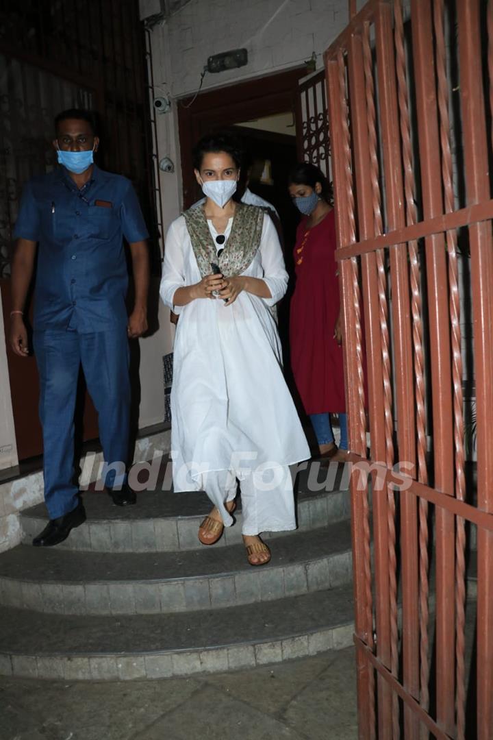 Kangana Rananut snapped at a dubbing studio in Bandra