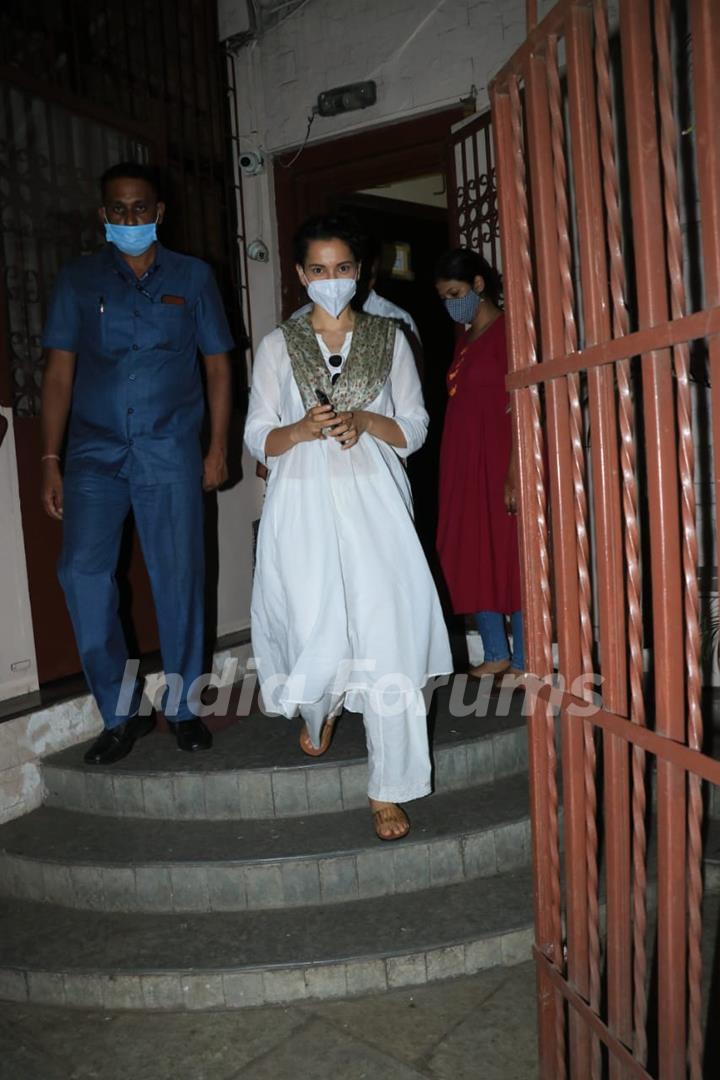 Kangana Rananut snapped at a dubbing studio in Bandra