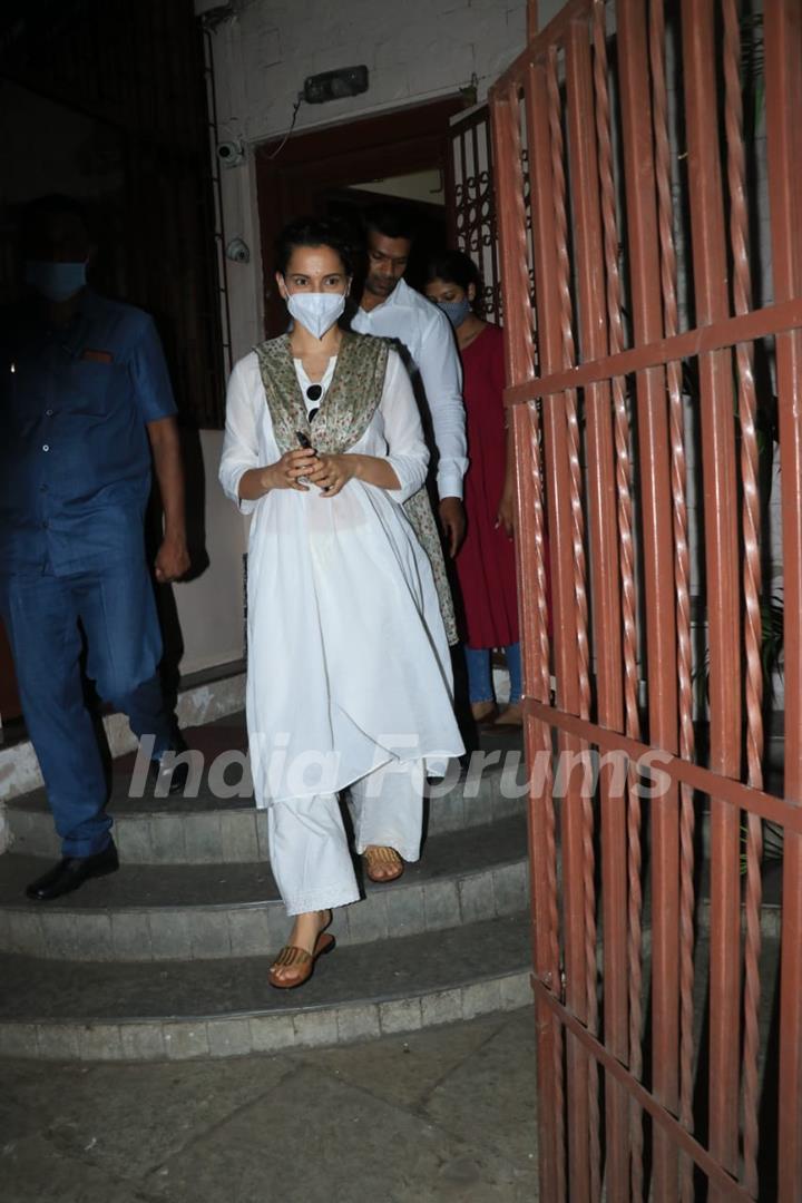 Kangana Rananut snapped at a dubbing studio in Bandra