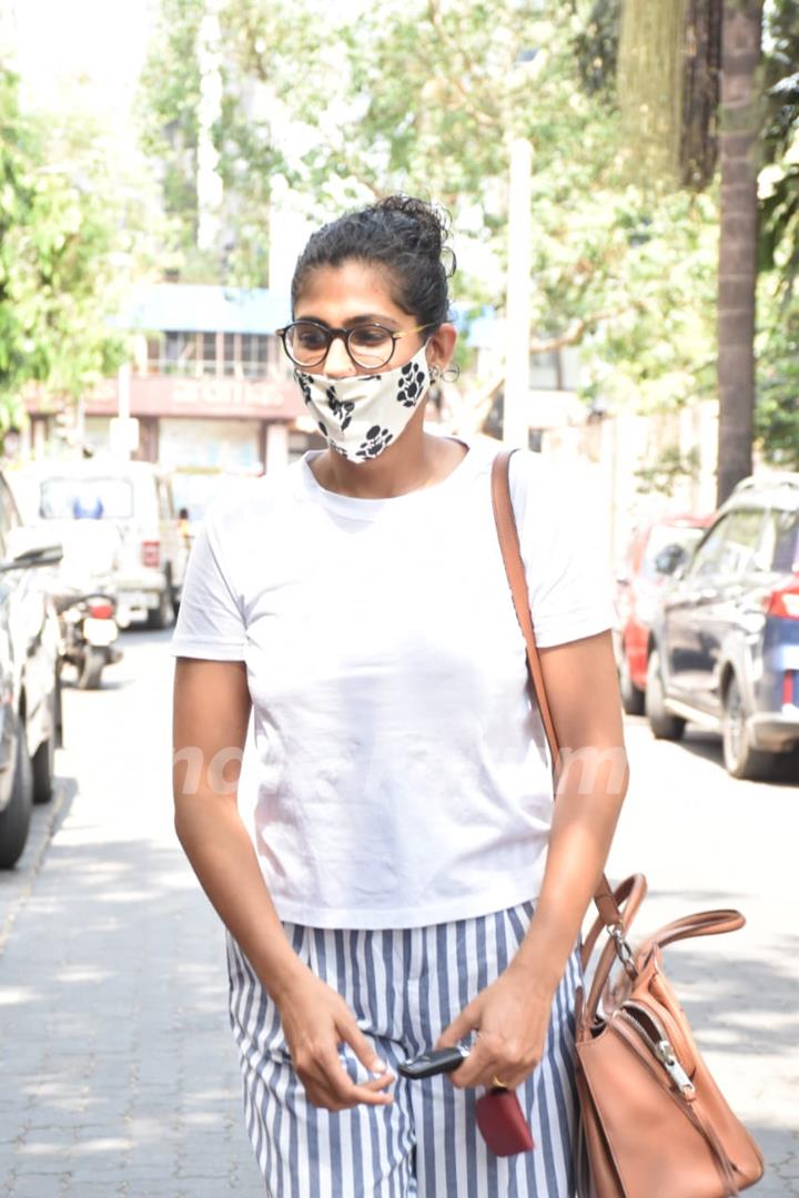 Kubbra Sait snapped at a clinic in Juhu