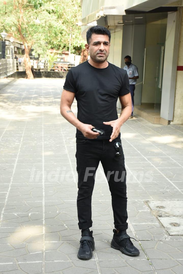 Television star Eijaz Khan snapped at a dubbing studio in Andheri