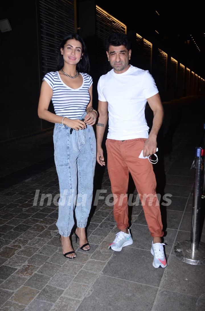 Pavitra Punia and Eijaz Khan snapped at Versova, Andheri