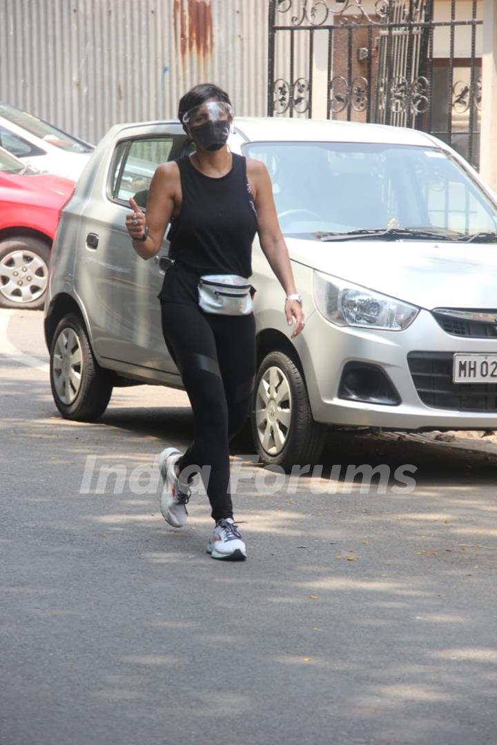 Mandira Bedi snapped at Bandra