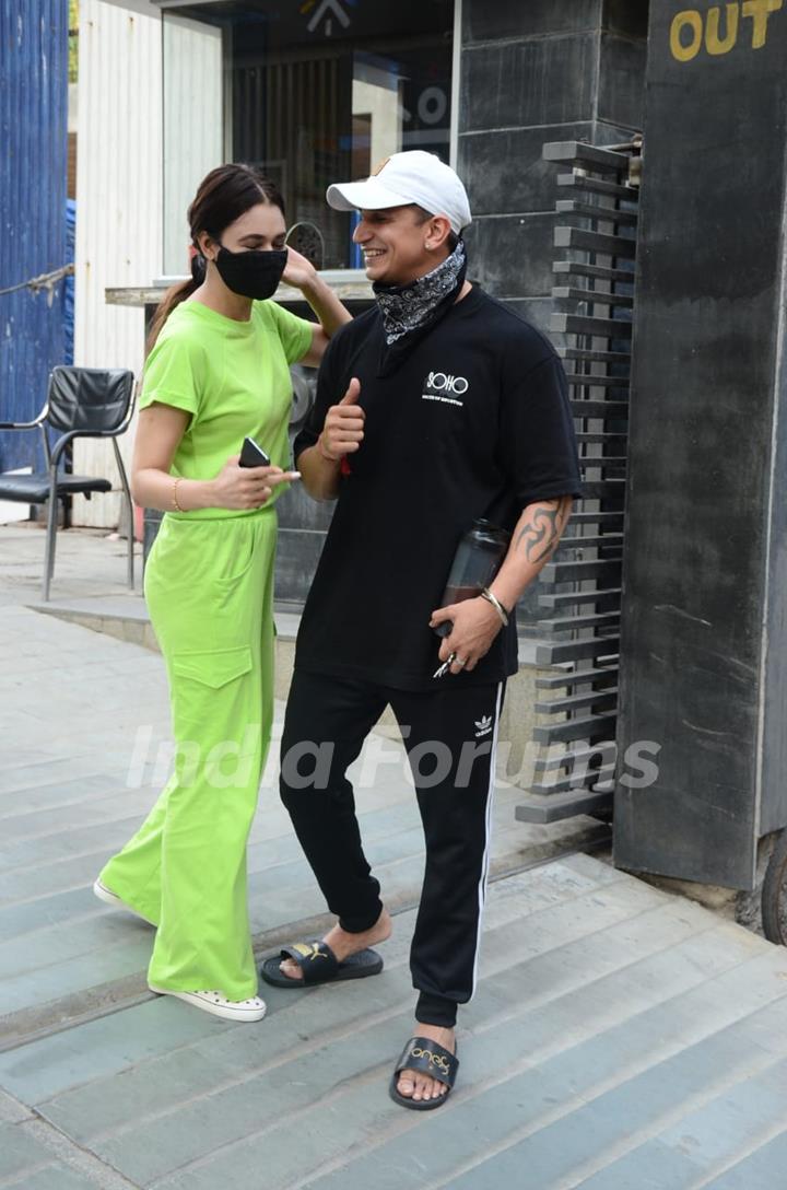 Prince Narula and Yuvika Chaudhary snapped at clinic in Andheri...