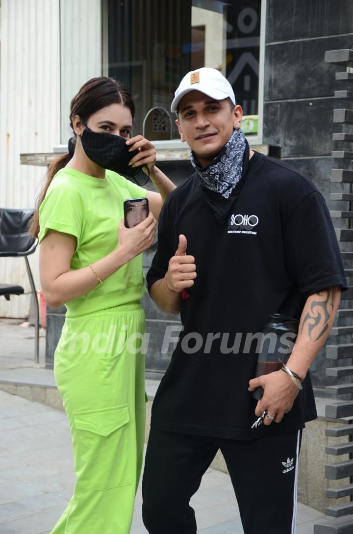 Prince Narula and Yuvika Chaudhary snapped at clinic in Andheri...