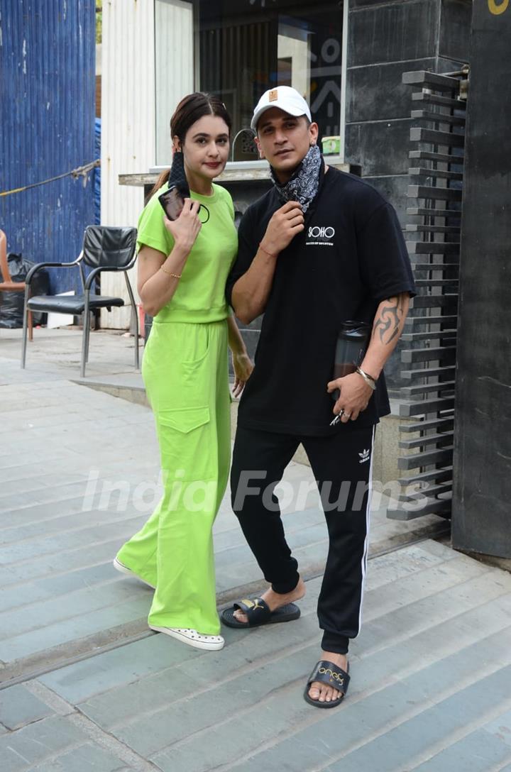 Prince Narula and Yuvika Chaudhary snapped at clinic in Andheri...