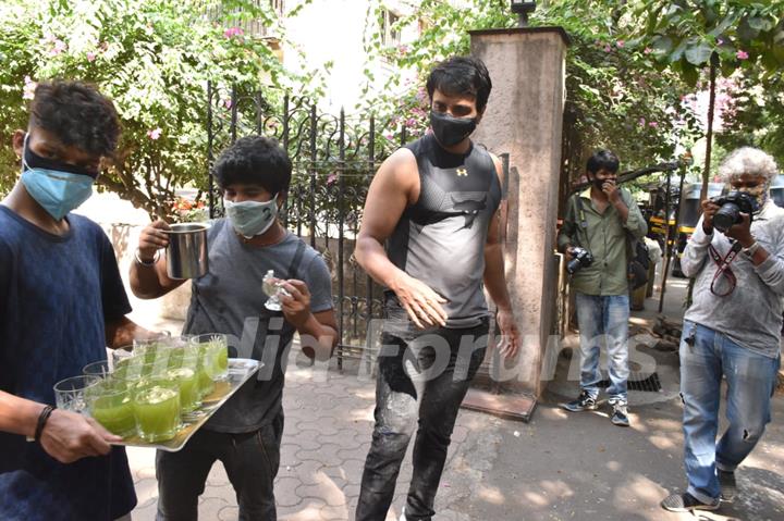 Sonu Sood snapped outside his residence