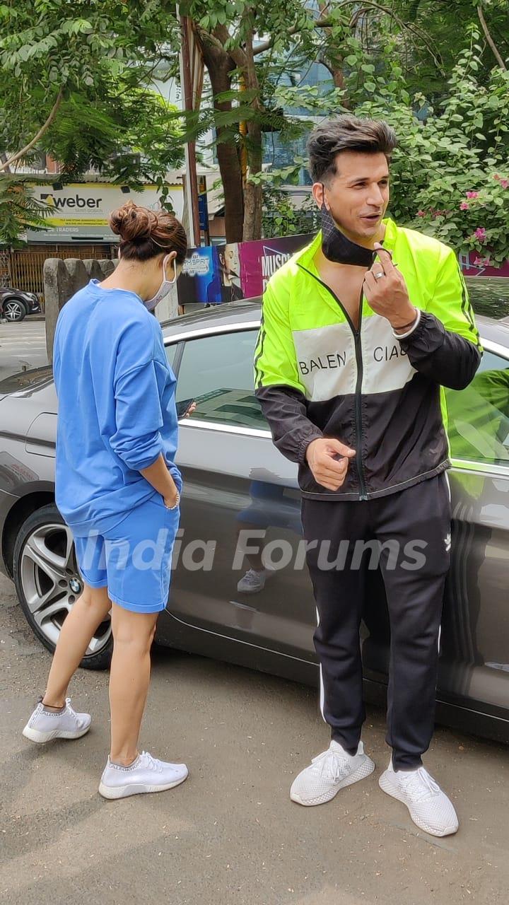 Prince Narula and Yuvika Chaudhary spotted at Andheri