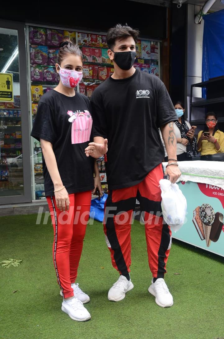 Prince Narula and Yuvika Chaudhary spotted around the town!