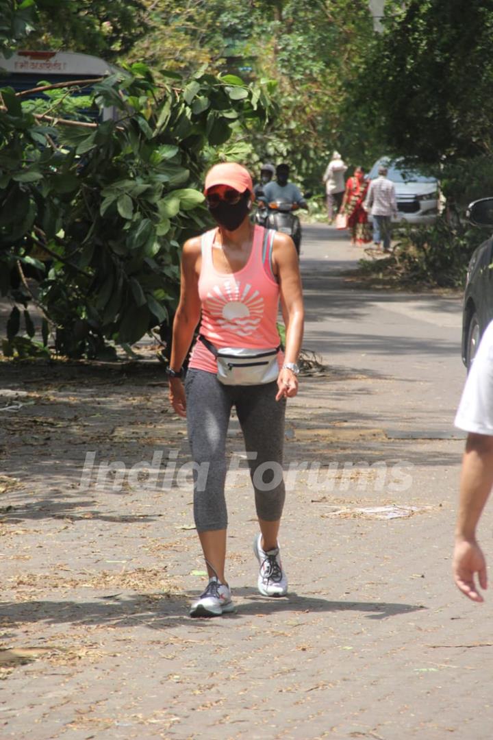 Mandira Bedi spotted at Phil Hill, Bandra