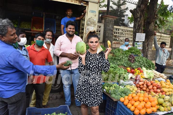 Rakhi Sawant snapped at Lokhandwala, Andheri