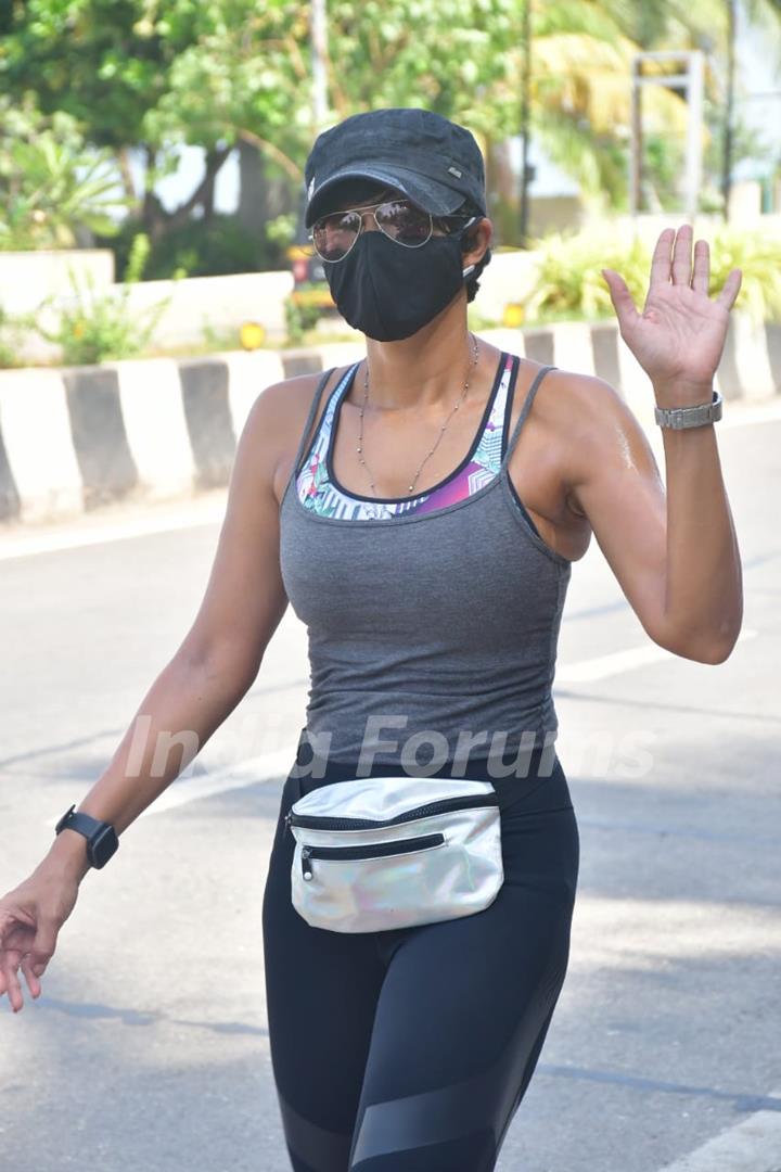 Mandira Bedi spotted in Pali Hill, Bandra