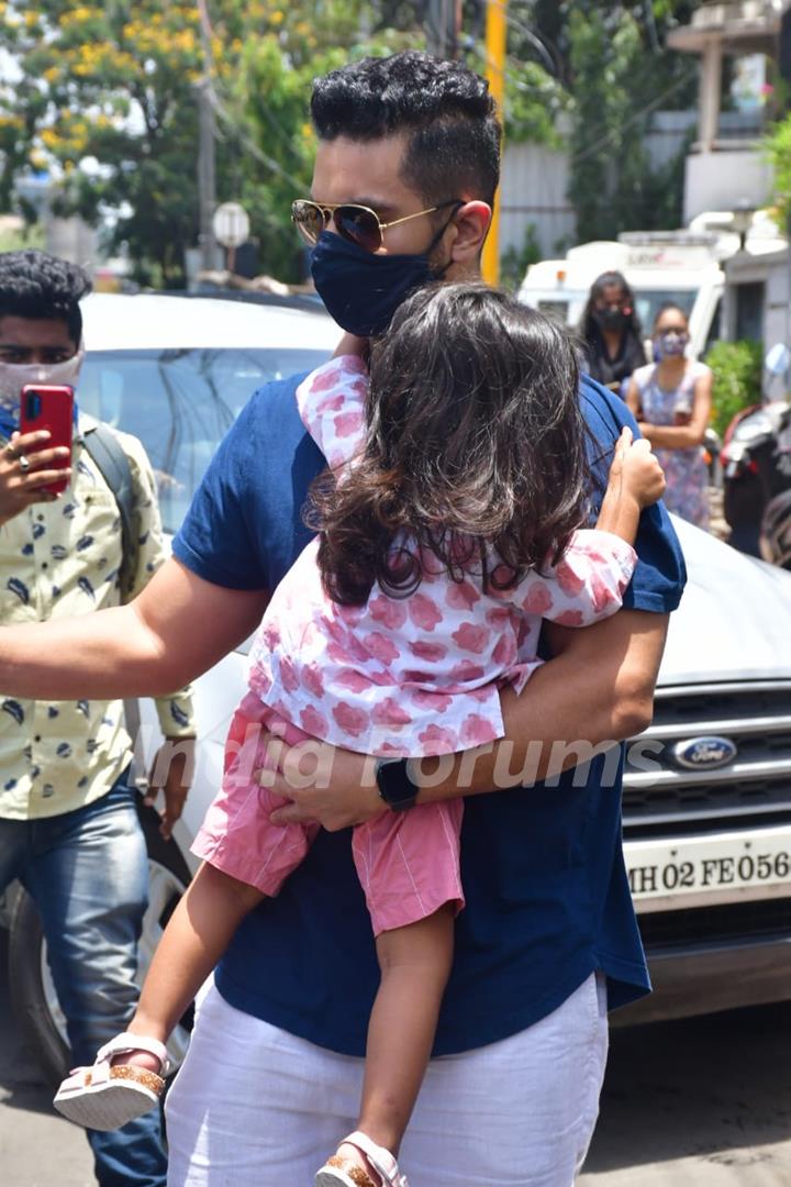 Angad Bedi snapped visiting Surya Hospital, Santacruz