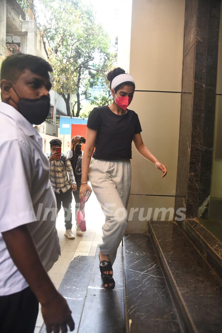 Khushi Kapoor spotted at a clinic in Bandra