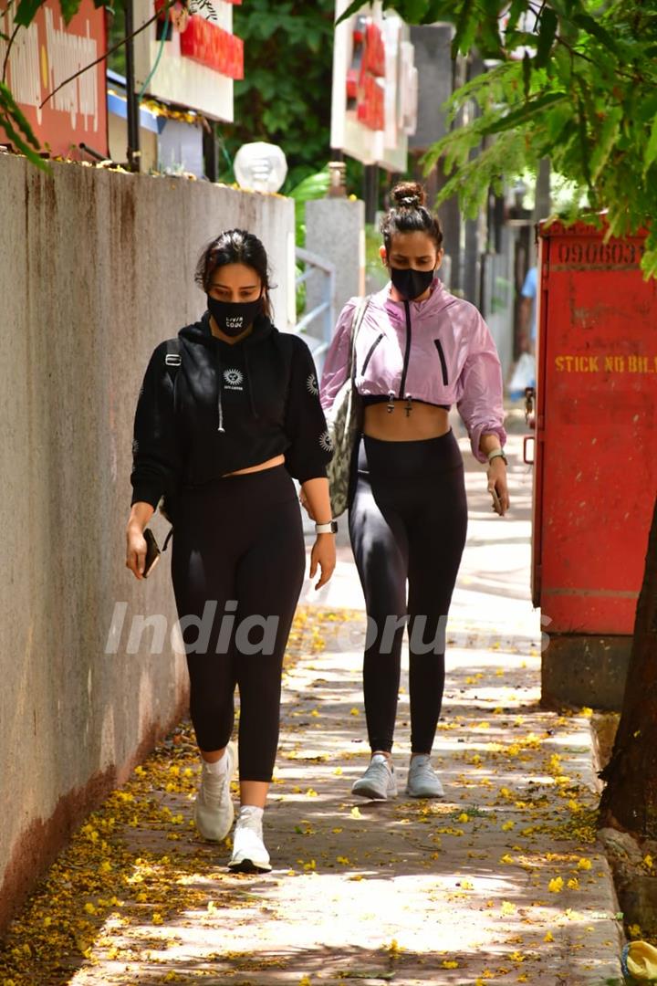 Neha Sharma and sister Aisha Sharma spotted in Bandra