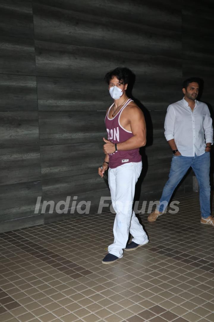 Tiger Shroff spotted at Bandra on Monday evening!