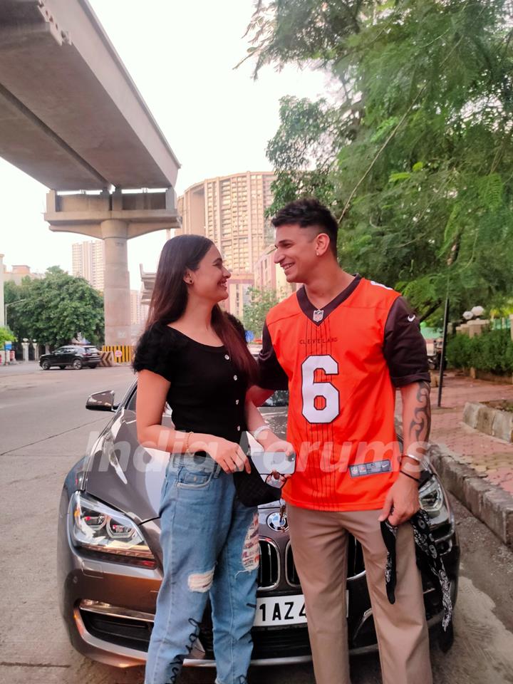 Prince Narula and Yuvika Chaudhary snapped in Andheri