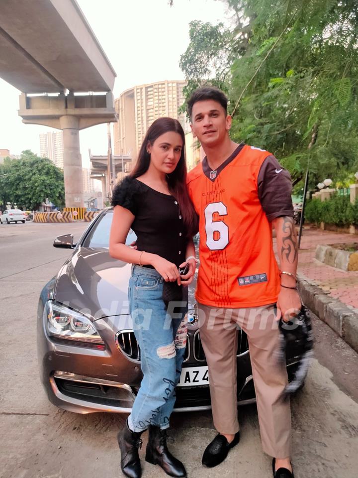 Prince Narula and Yuvika Chaudhary snapped in Andheri