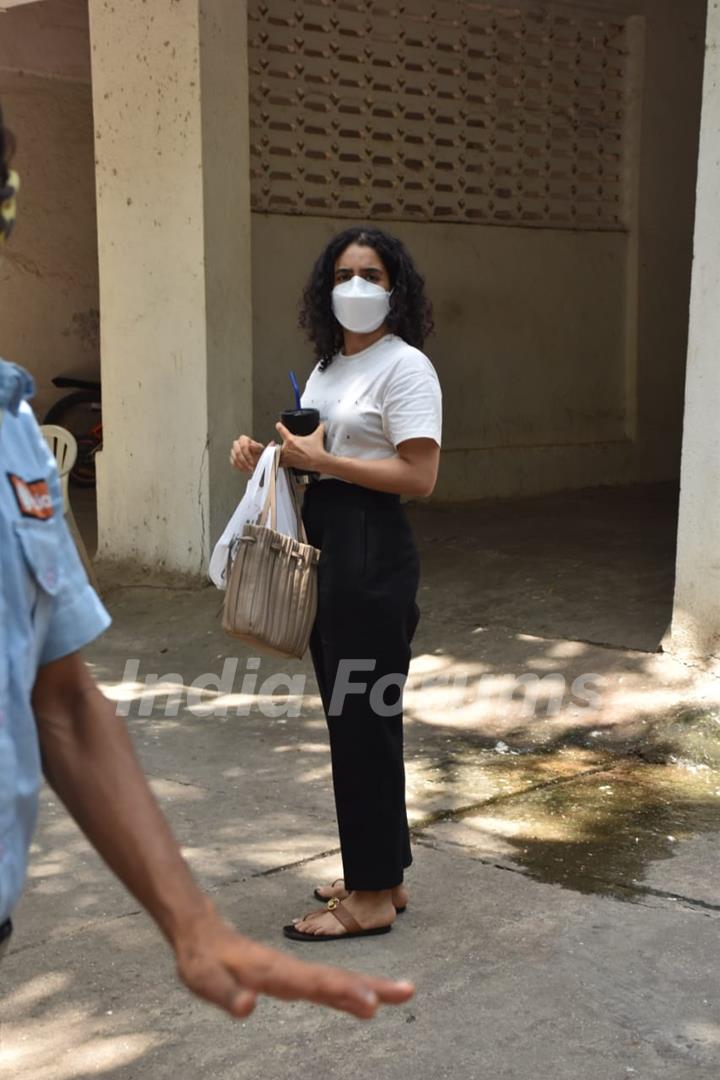 Sanya Malhotra snapped in Juhu