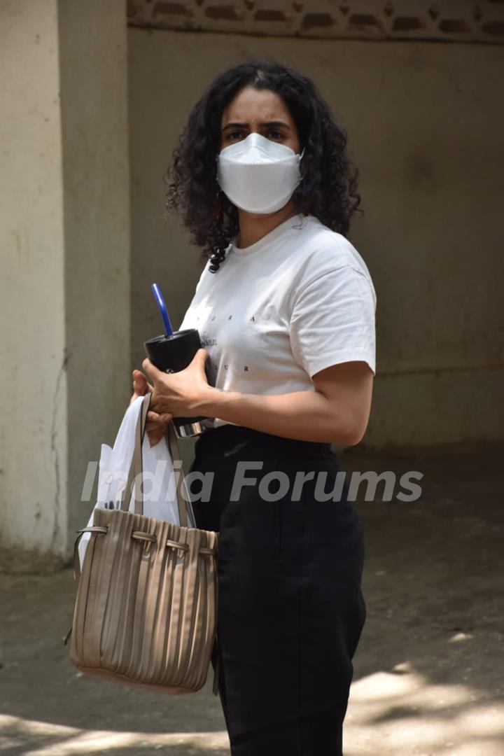 Sanya Malhotra snapped in Juhu