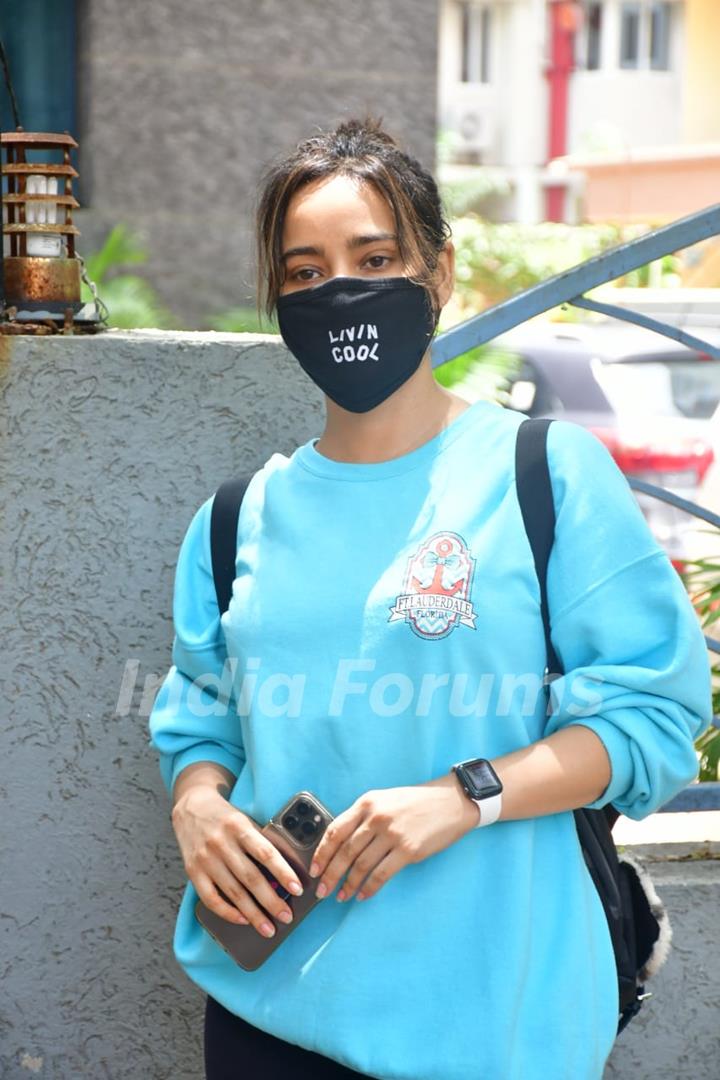 Neha Sharma snapped outside gym!