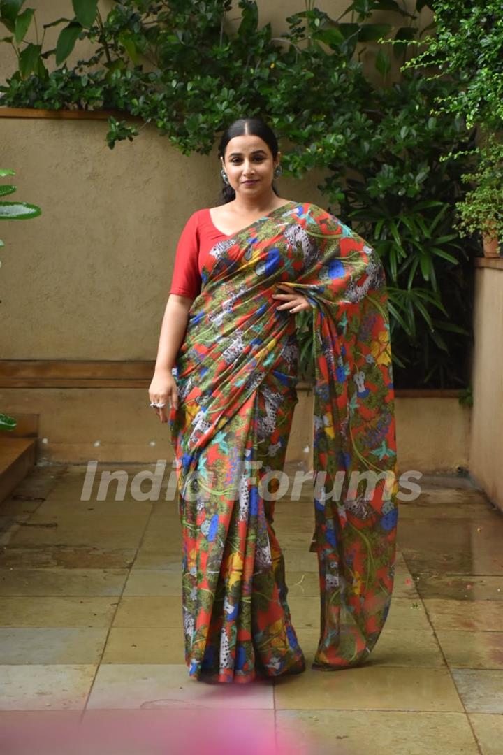 Vidya Balan snapped at the promotions of Sherni