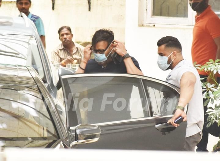 Ajay Devgn snapped at a dubbing studio in Juhu