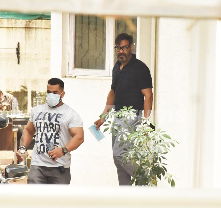 Ajay Devgn snapped at a dubbing studio in Juhu