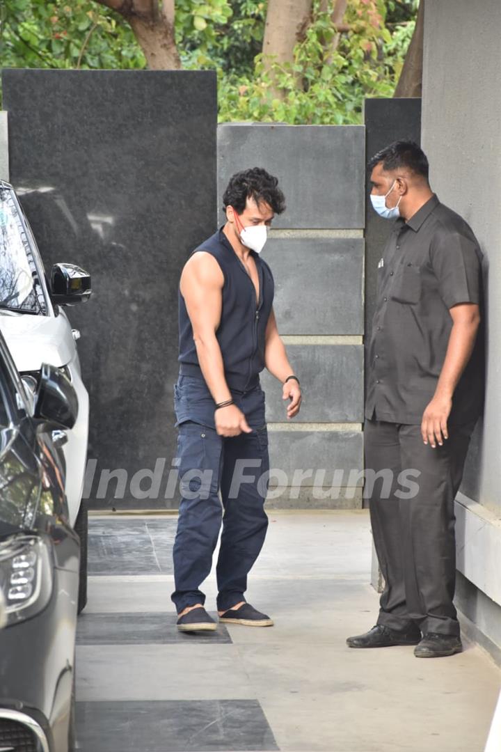 Tiger Shroff snapped at Pooja films office in Juhu